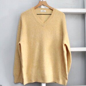 Valentino Studio VTG Men's Yellow Wool Pullover Knit Sweater 00719001 Size XXL
